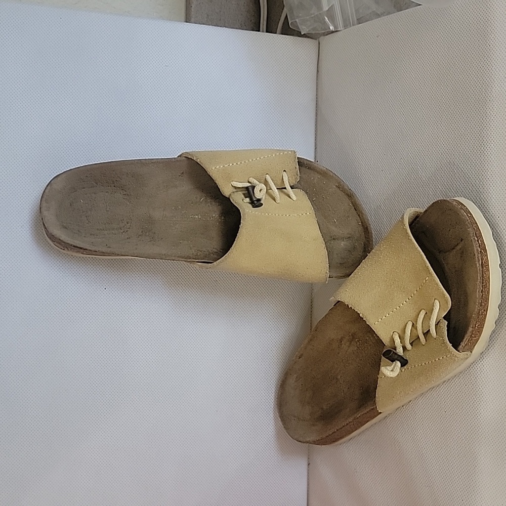 Birkenstock Tan Slip-On Sandals